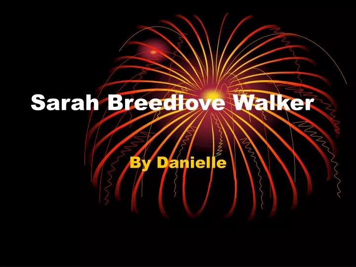 sarah breedlove walker