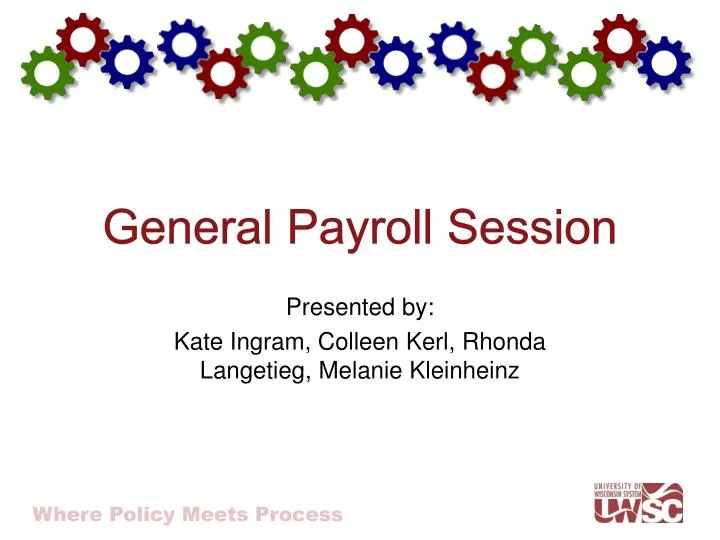 general payroll session