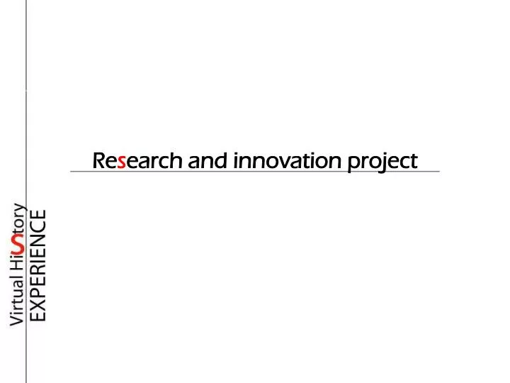 re s earch and innovation project