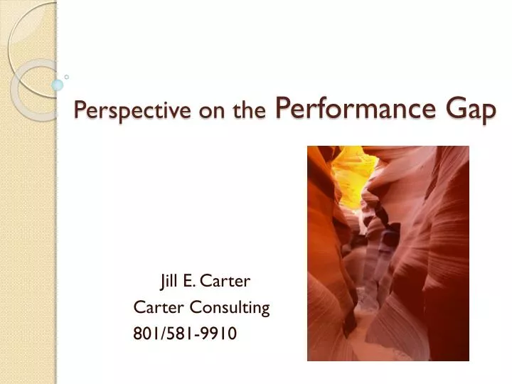 perspective on the performance gap