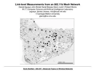 Link-level Measurements from an 802.11b Mesh Network