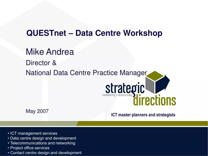 questnet data centre workshop