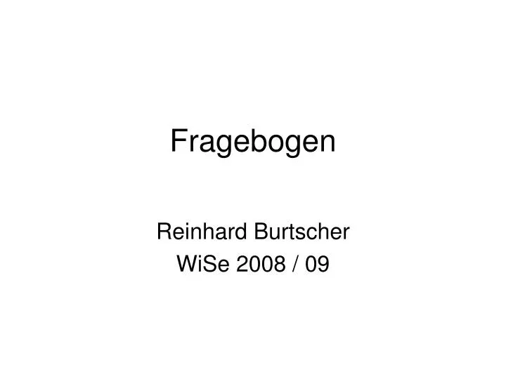 fragebogen