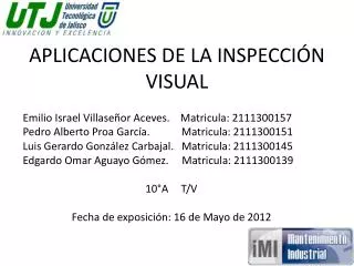 aplicaciones de la inspecci n visual
