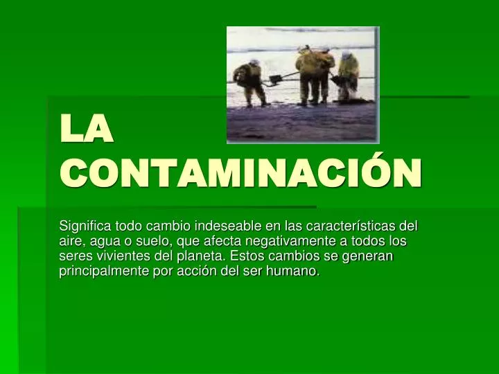 la contaminaci n