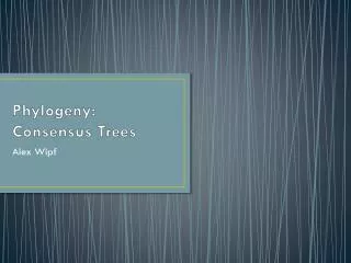 Phylogeny: Consensus Trees