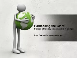 Harnessing the Giant: Storage Efficiency on an Anemic IT Budget