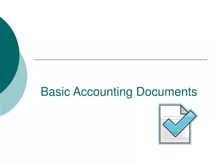 basic accounting documents