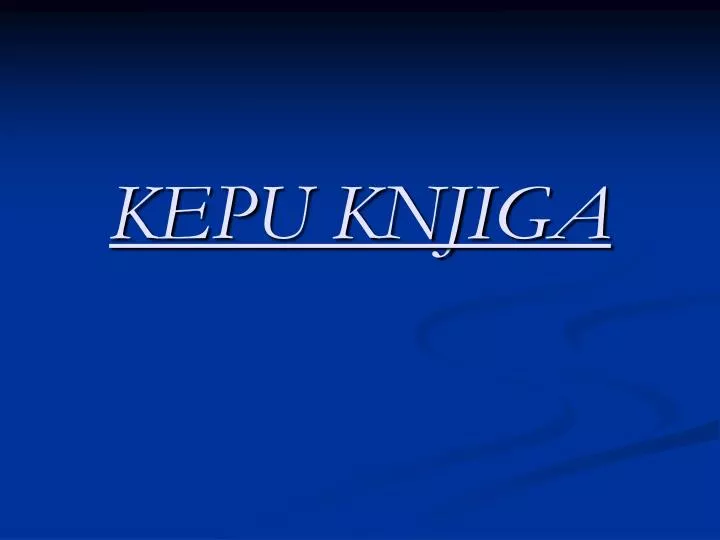 kepu knjiga