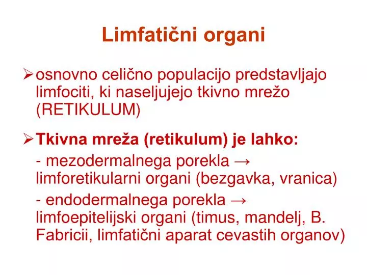 limfati ni organi