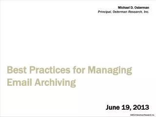 Best Practices for Managing Email Archiving