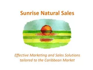 Sunrise Natural Sales