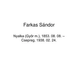 farkas s ndor