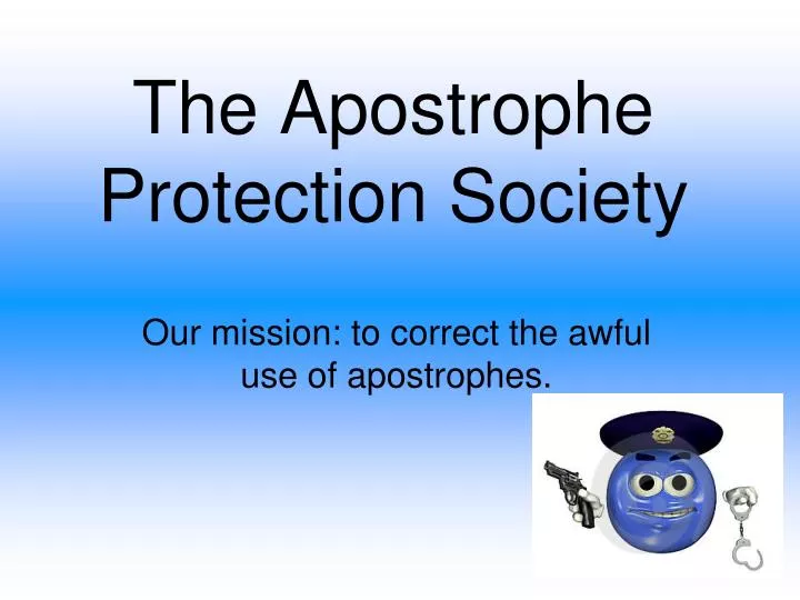 the apostrophe protection society