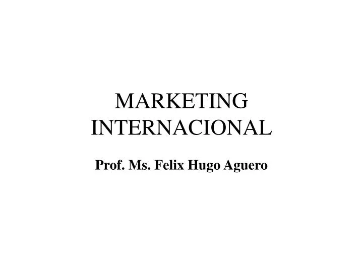 marketing internacional