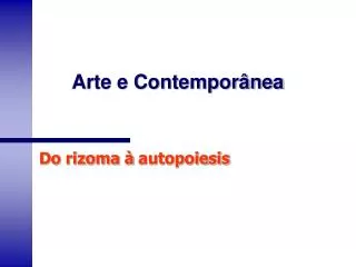 arte e contempor nea