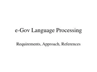 e-Gov Language Processing