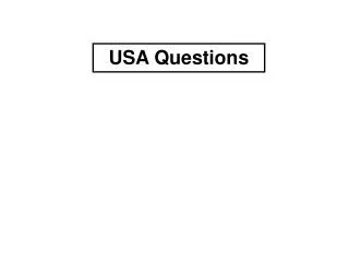 USA Questions