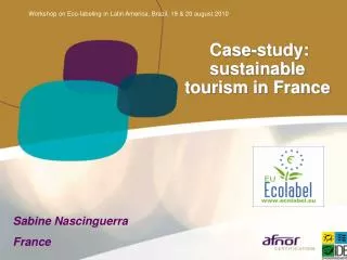Case-study: sustainable tourism in France
