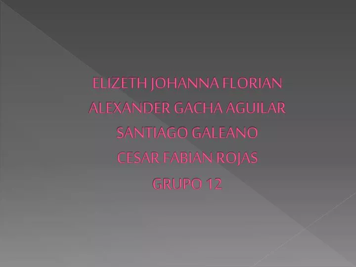 elizeth johanna florian alexander gacha aguilar santiago galeano cesar fabian rojas grupo 12