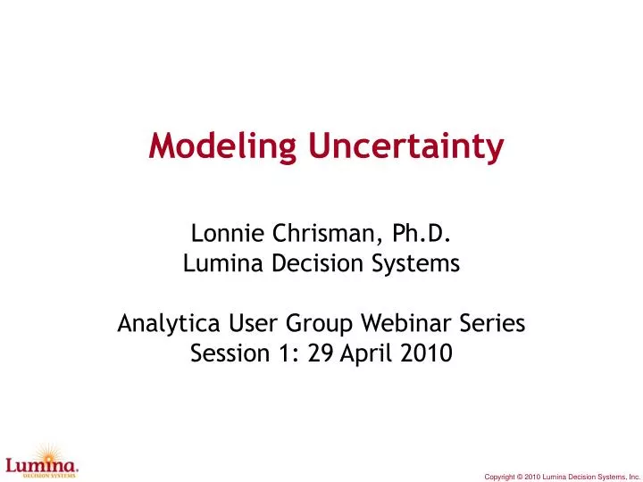 modeling uncertainty
