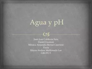 agua y ph