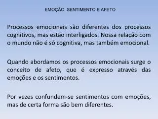 emo o sentimento e afeto