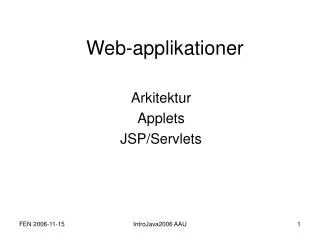 web applikationer