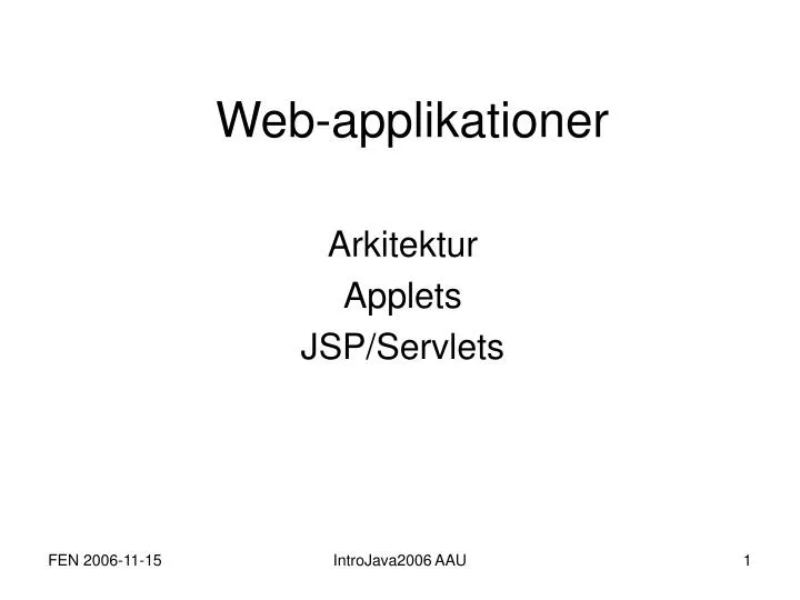 web applikationer