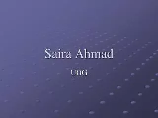 Saira Ahmad