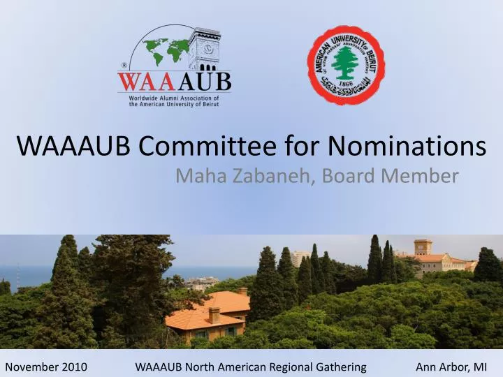 waaaub committee for nominations