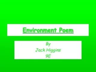 Environment Poem