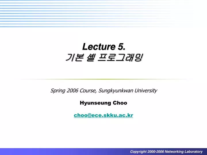 lecture 5