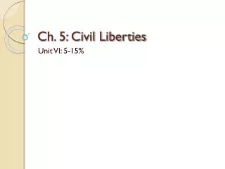 Ch. 5: Civil Liberties