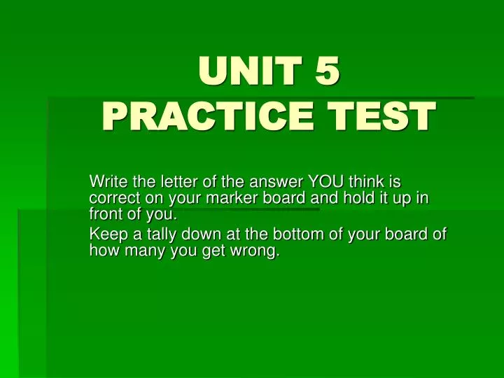 unit 5 practice test