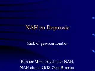 nah en depressie