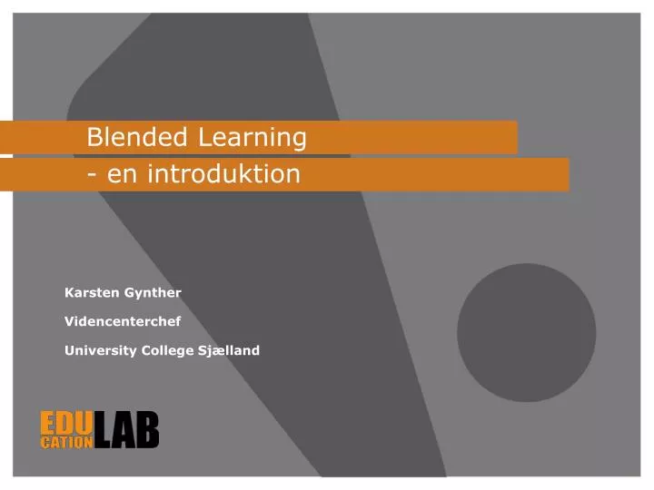 blended learning en introduktion