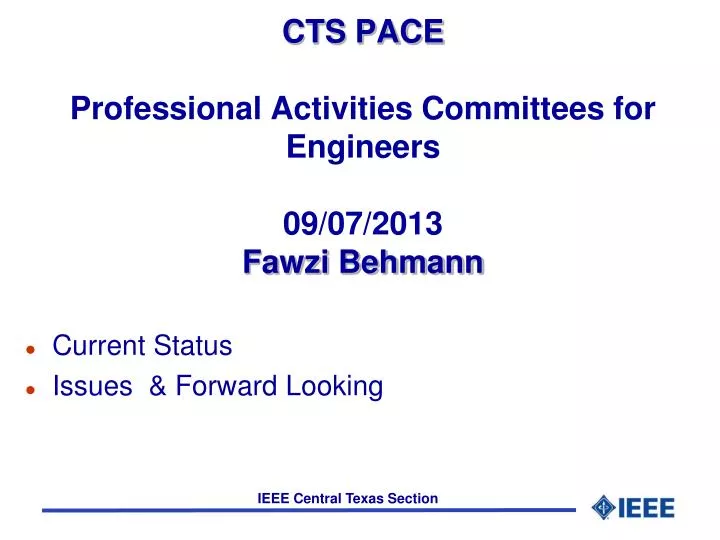 cts pace professional activities committees for engineers 09 07 2013 fawzi behmann