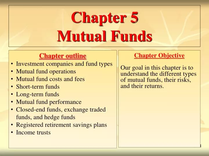 chapter 5 mutual funds