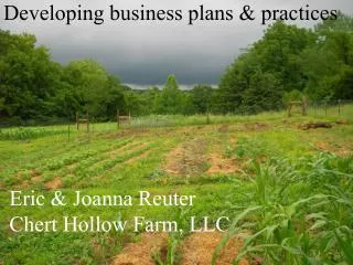 Developing business plans &amp; practices