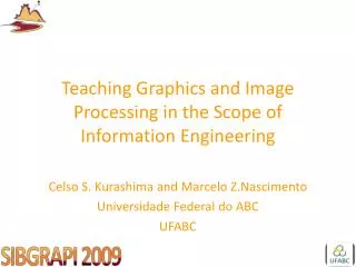Teaching Graphics and Image Processing in the Scope of Information Engineering