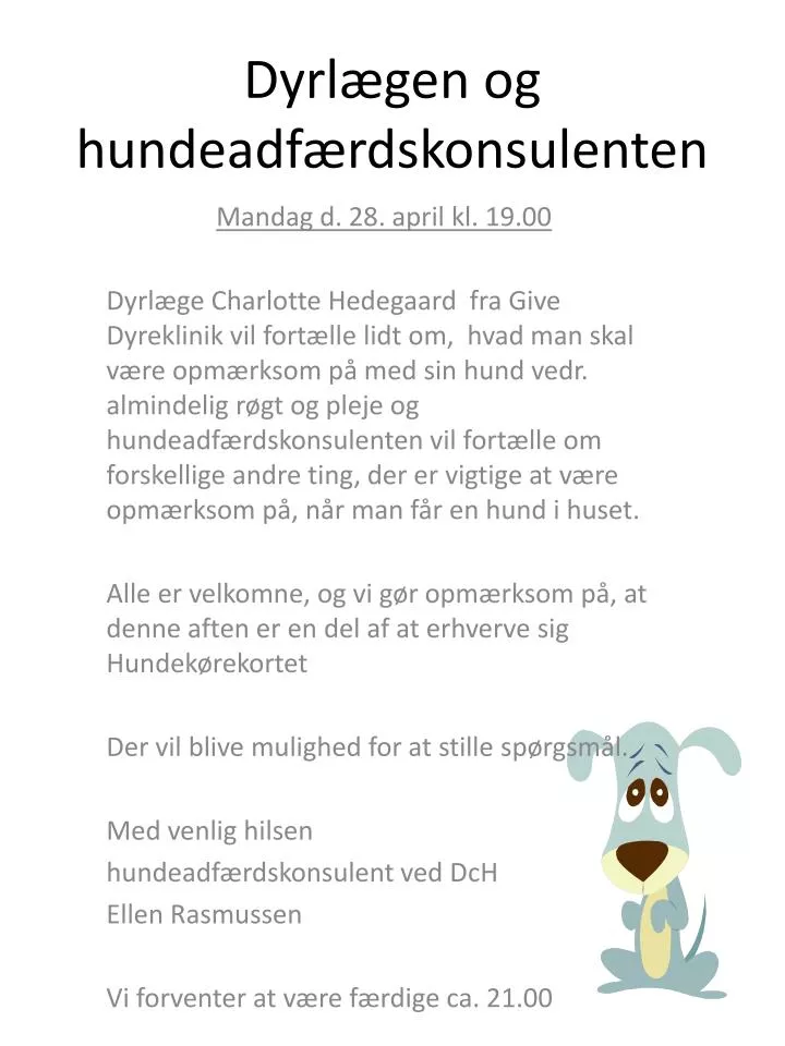 dyrl gen og hundeadf rdskonsulenten