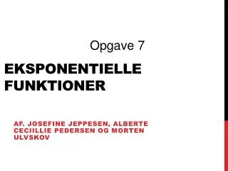 eksponentielle funktioner