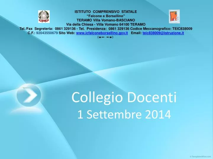 collegio docenti 1 settembre 2014