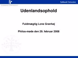 udenlandsophold