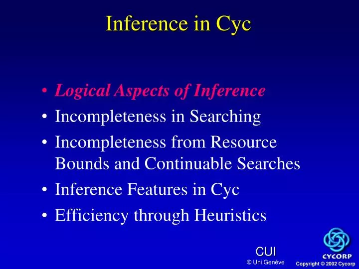 inference in cyc