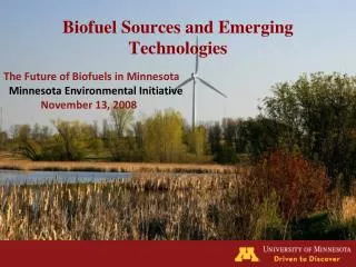 Biofuel Sources and Emerging Technologies