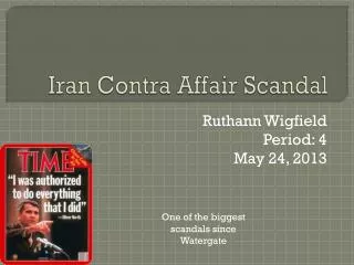 Iran Contra Affair Scandal
