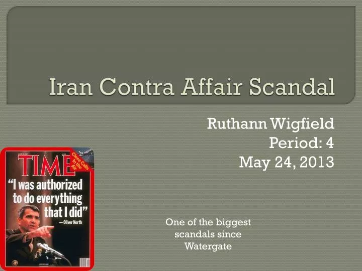 iran contra affair scandal