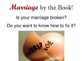 Marriage by the Book!